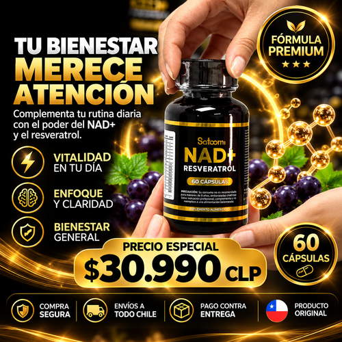 Resveratrol Nad+ Satoomi, 60 cápsulas
